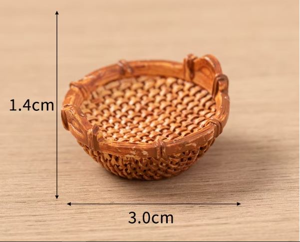 Woven Basket Set – Dollhouse Decor