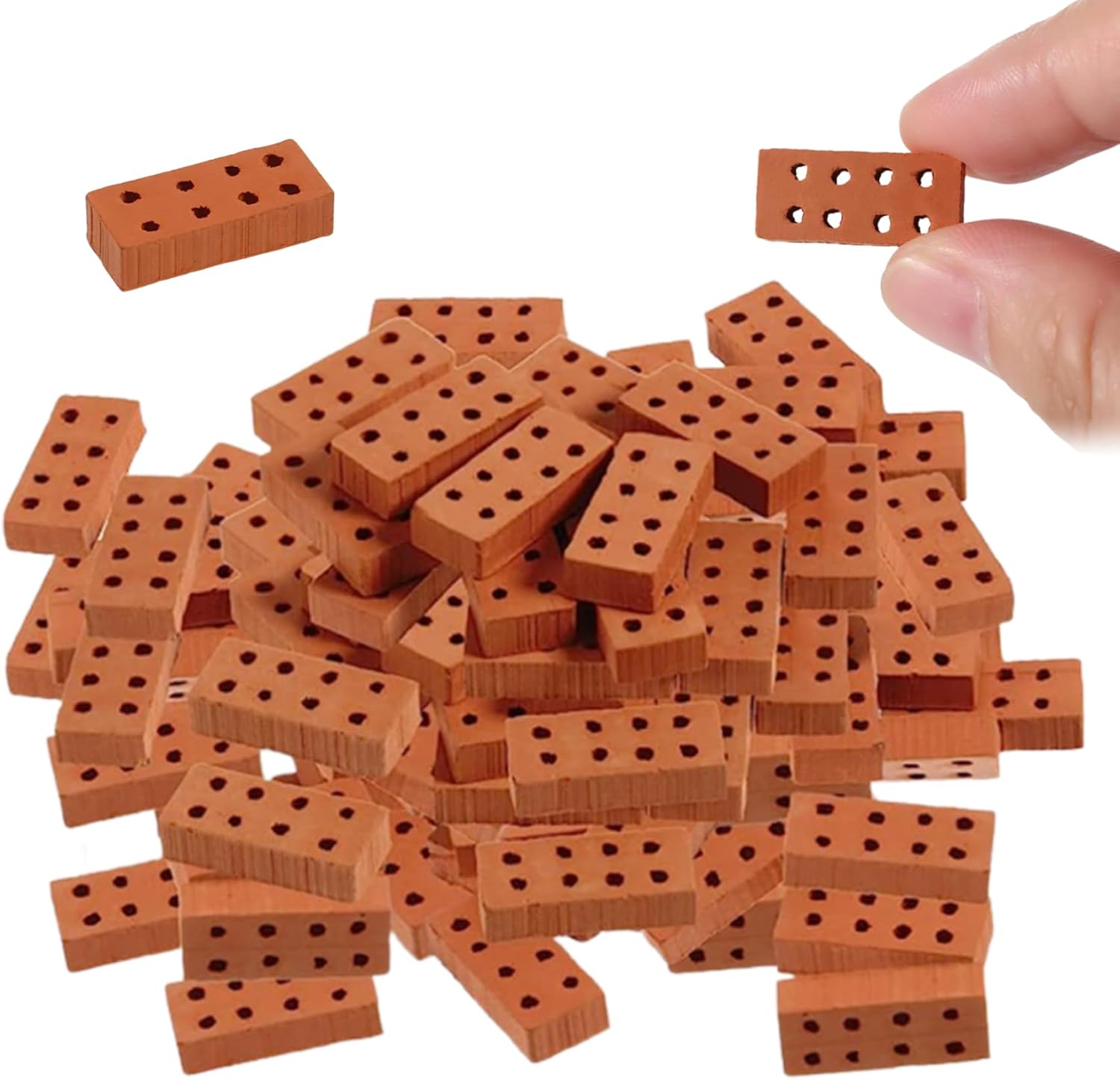 Miniature Clay Bricks - Model Building & DIY Projects! - 50 pcs