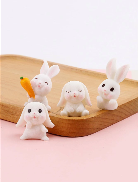 Mini Bunny Resin Craft Figurines