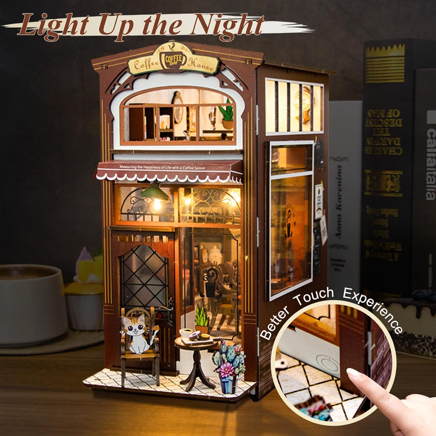 Coffee House Miniature Kit – Cozy Café Book Nook