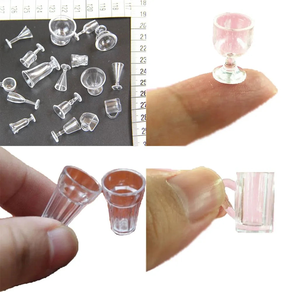 Dollhouse Transparent  Glassware Set– 17-Piece Set