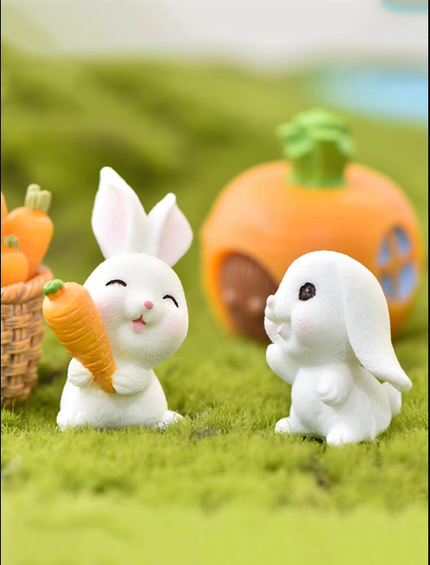 Mini Bunny Resin Craft Figurines