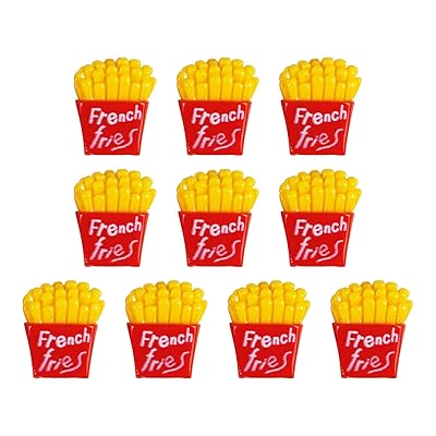 French Fries Resin Charms - 10PCS - 16×20×10 mm