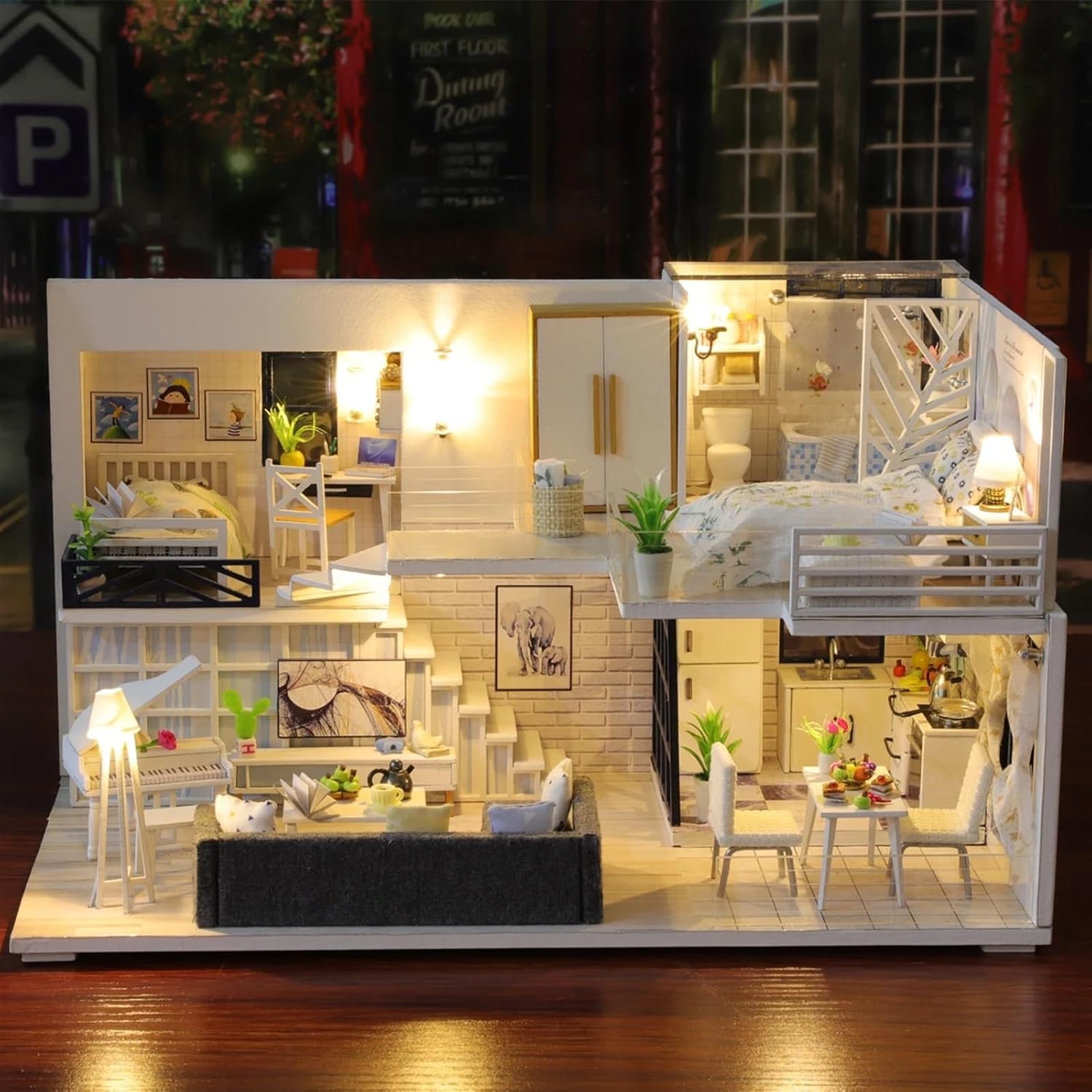 2-Story Modern House Model - DIY Miniature