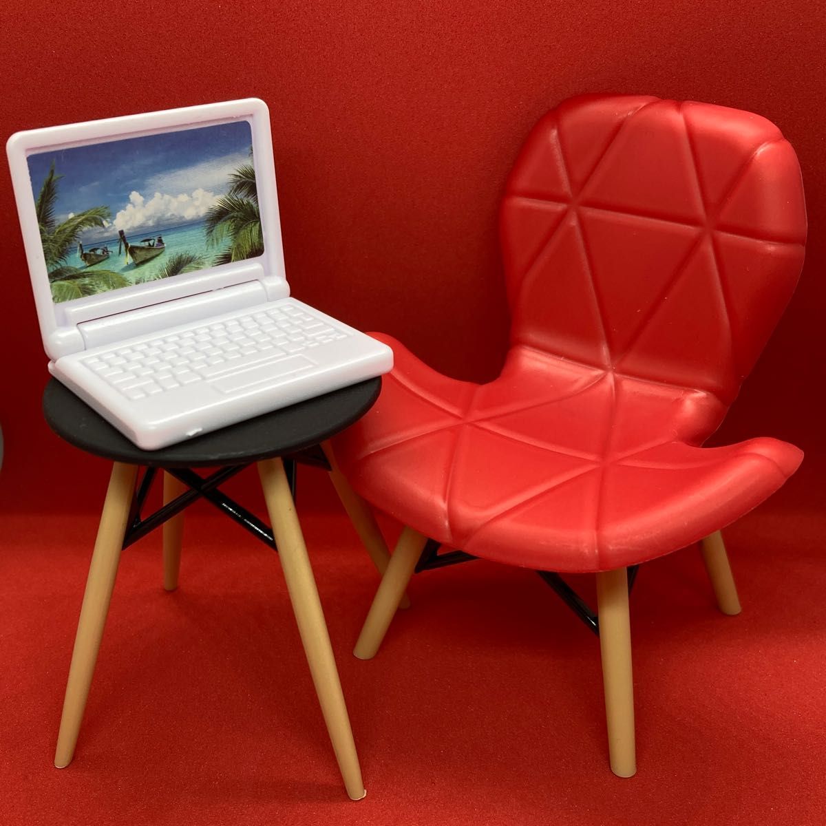 Mini Laptop Model Furniture Accessories - 1Pcs