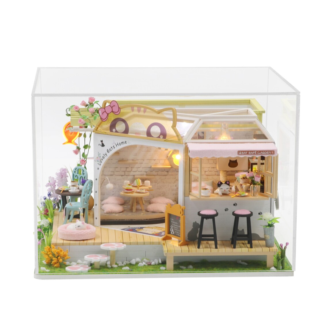 Cat Cafe Garden Cafe – Miniature DIY Kit