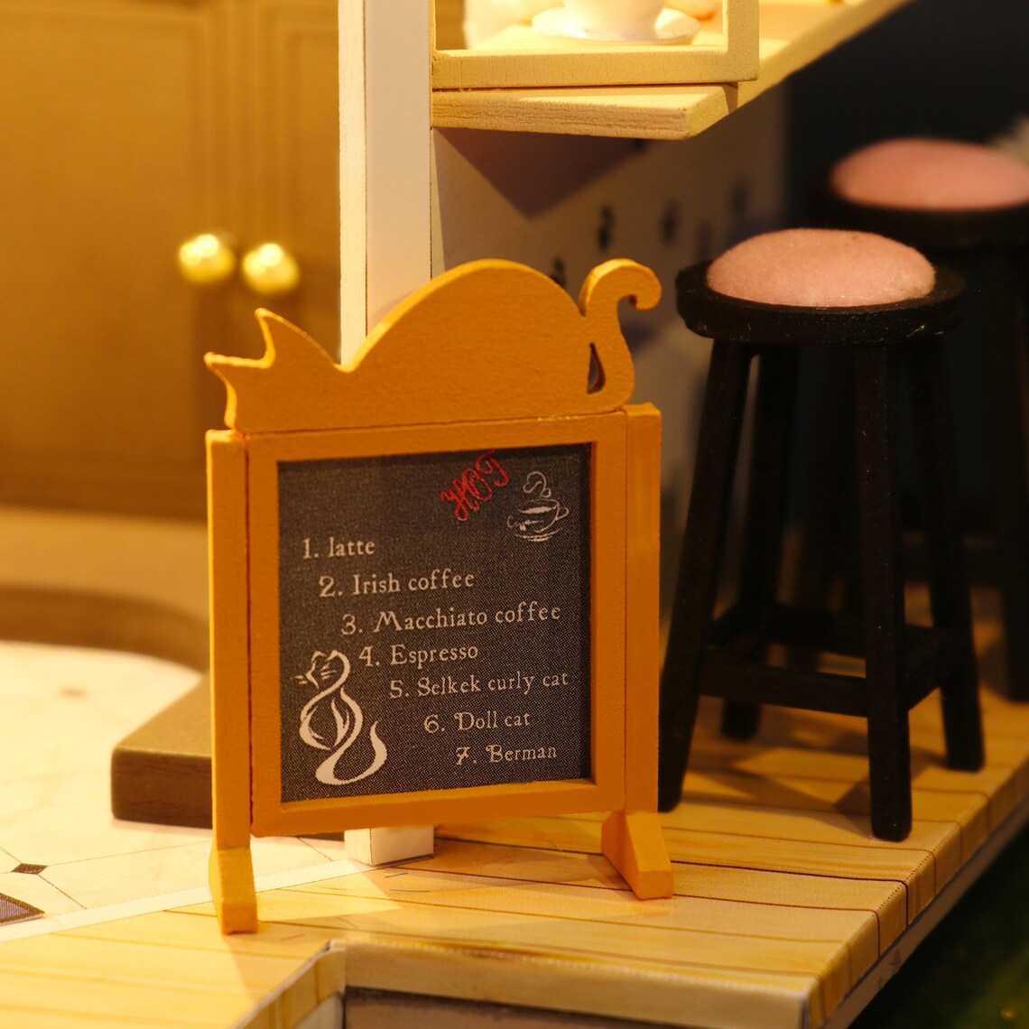 Cat Cafe Garden Cafe – Miniature DIY Kit