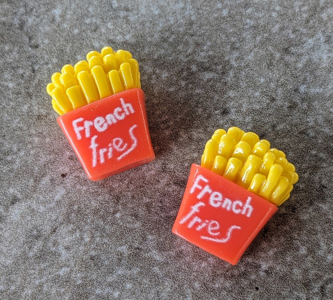 French Fries Resin Charms - 10PCS - 16×20×10 mm