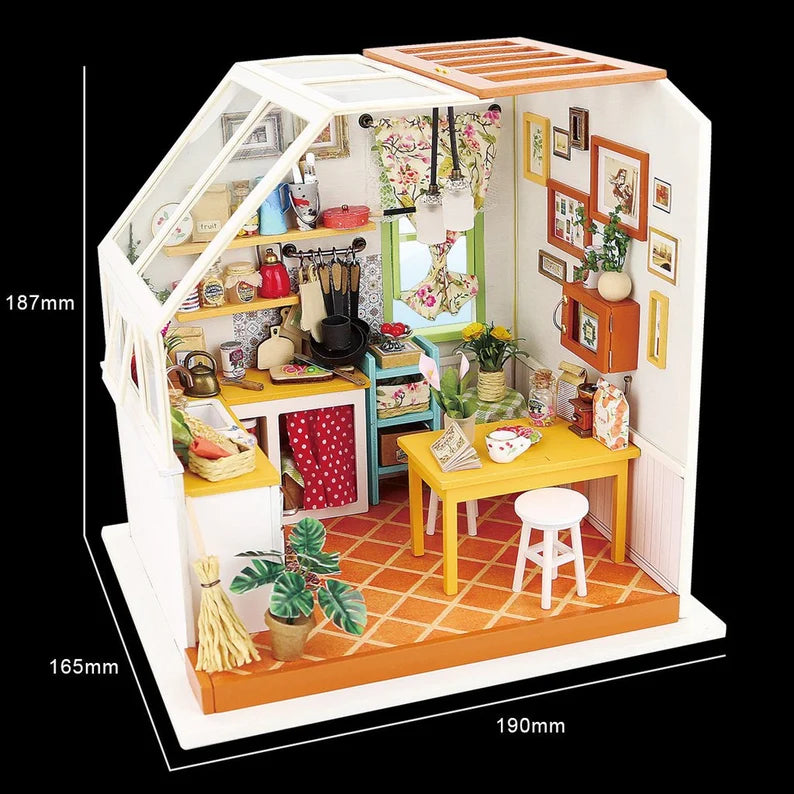 Kitchen Miniature Dollhouse Kit