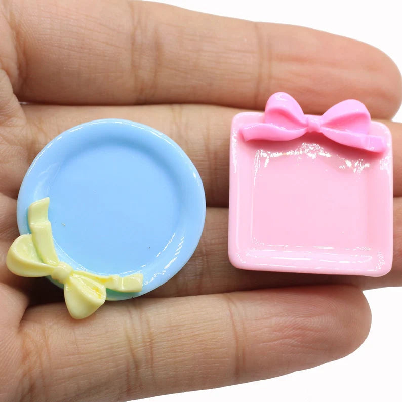 Miniature Resin Plates Kitchen Accessories