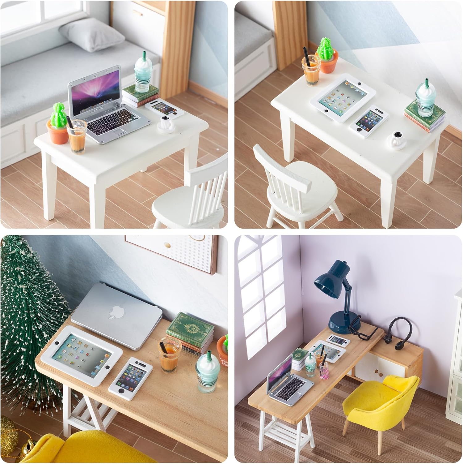 Miniature Office Accessories Set – 1:12 Scale Dollhouse