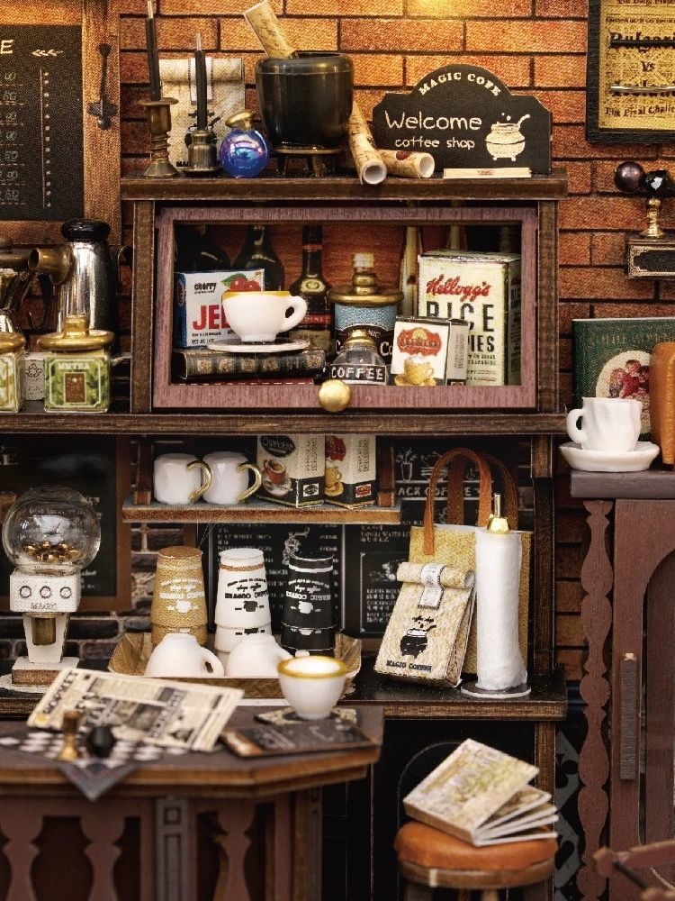 Vintage Magic Coffee Shop DIY Miniature House Kite