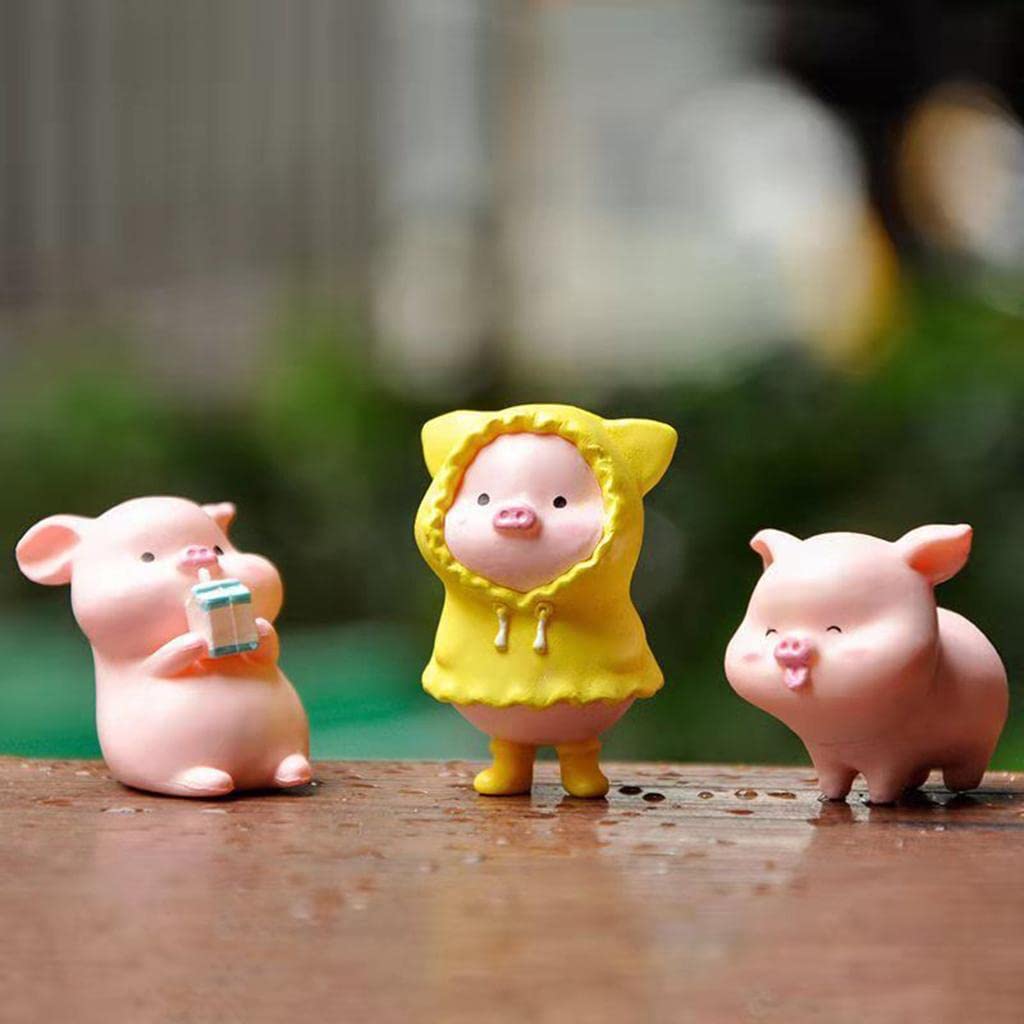 Pig Figurines Miniature Toys Set